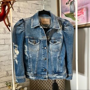 Retrofete Ada Puff-Sleeve Denim Jacket NWOT Bridgehaven
